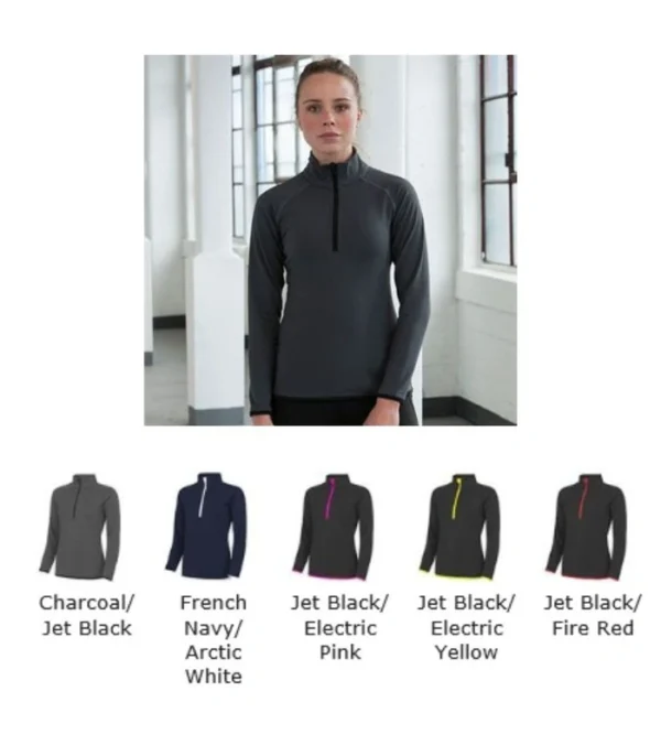 AWD JC036 Girlie Cool 1/2 zip Sweat